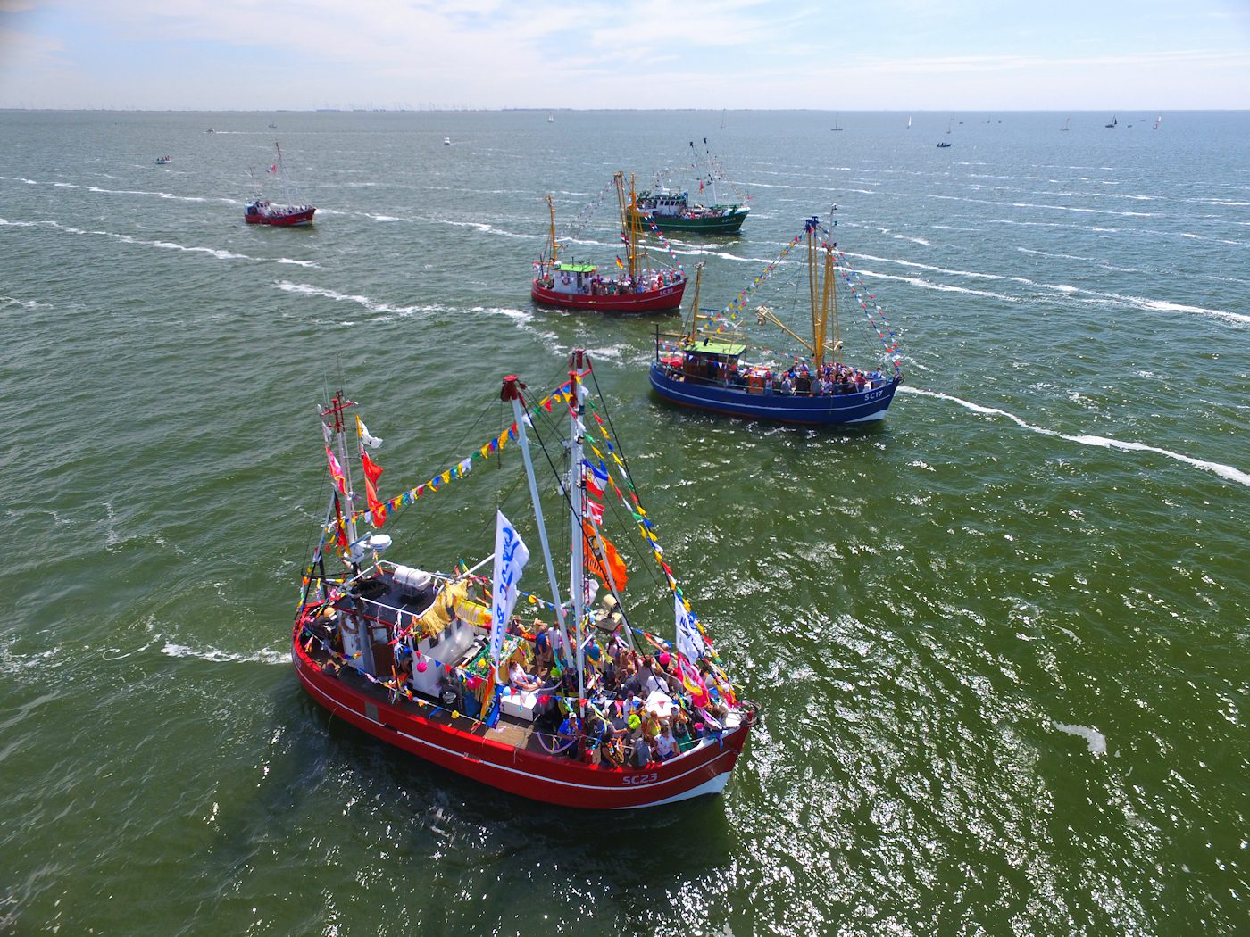 Nordseekerl-Kontakt-boote auf der Nordsee